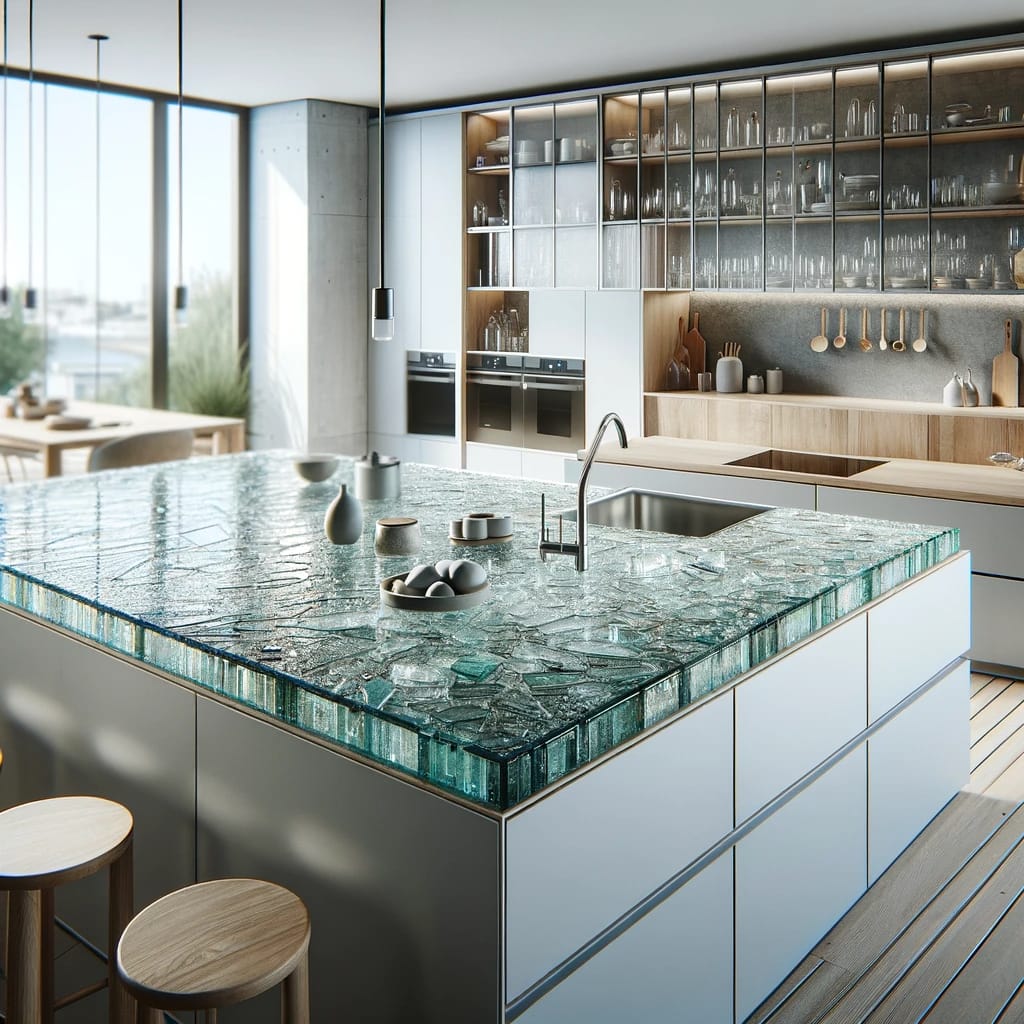 Exploring The Sustainable Beauty Of Recycled Glass Countertops   Recycled Glass Countertops 